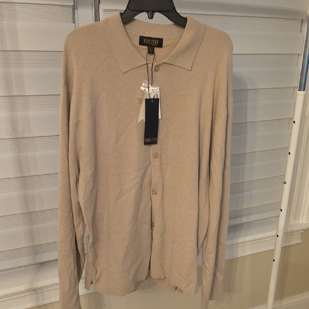 Truth By Republic Men's Button Front Viscose Blend Size XL